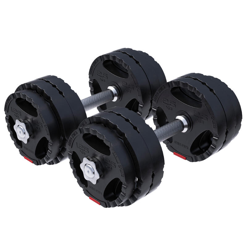 Hantle do treningu Gorilla Sports 2x15kg  z uchwytami