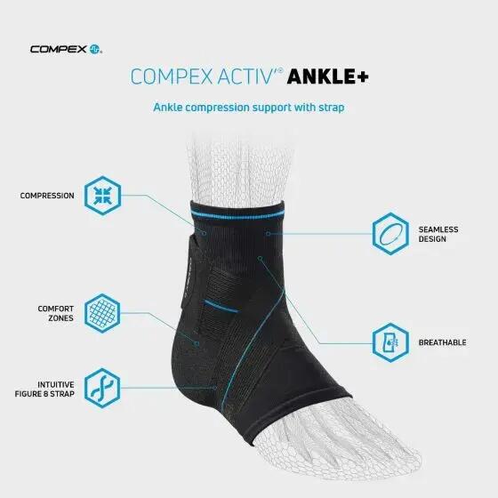COMPEX ACTIV’ ANKLE+ Chevillière de contention sportive 2/6