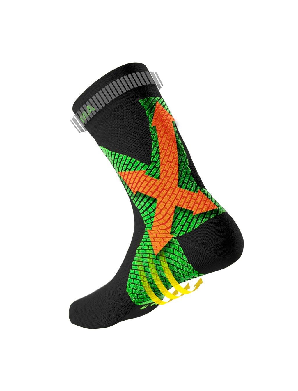 Calza a compressione stabilizzazione caviglia e supporto legamenti laterali 3/7