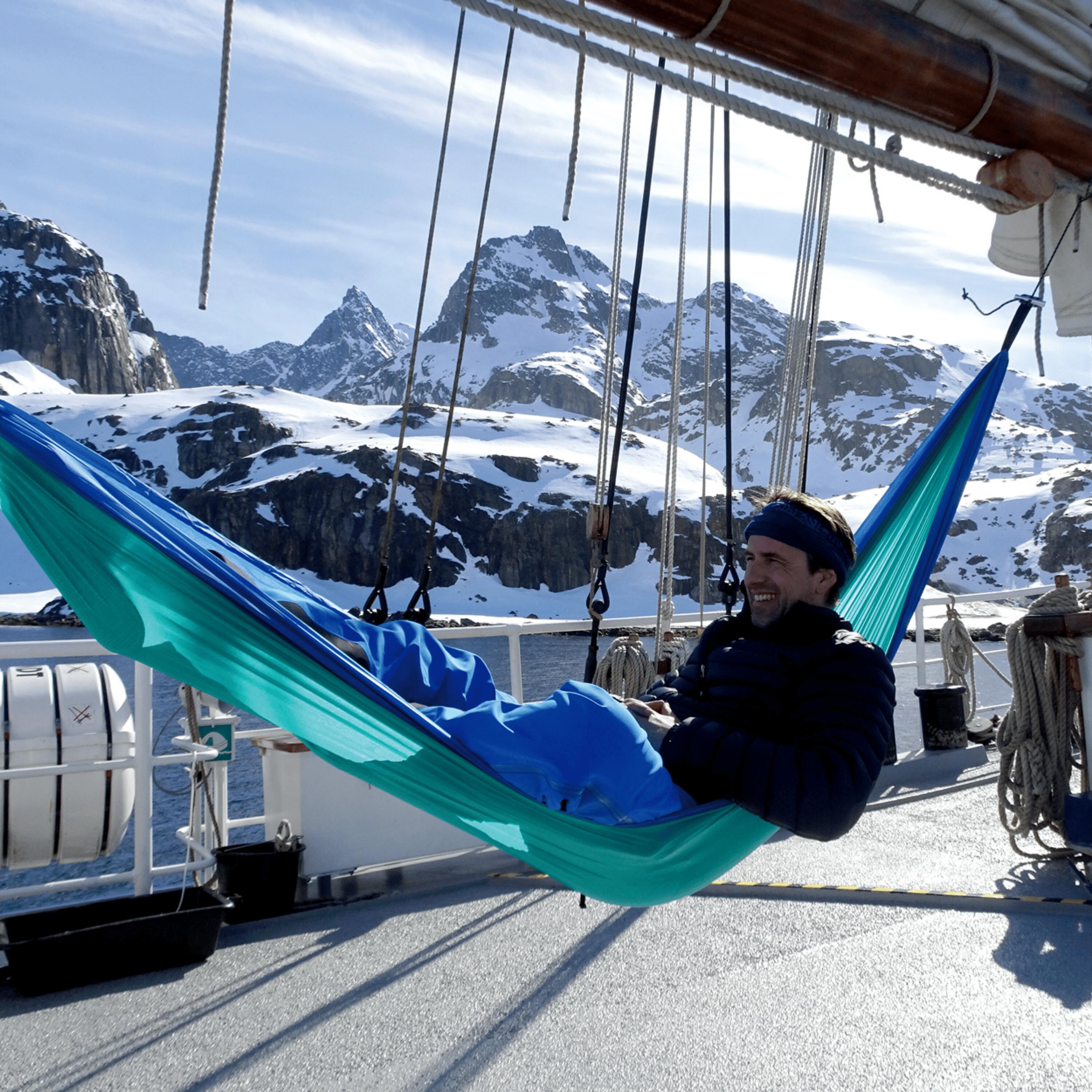 Cama de Rede Adventure Hammock azul 180gramas - Ultra Leve 3/5