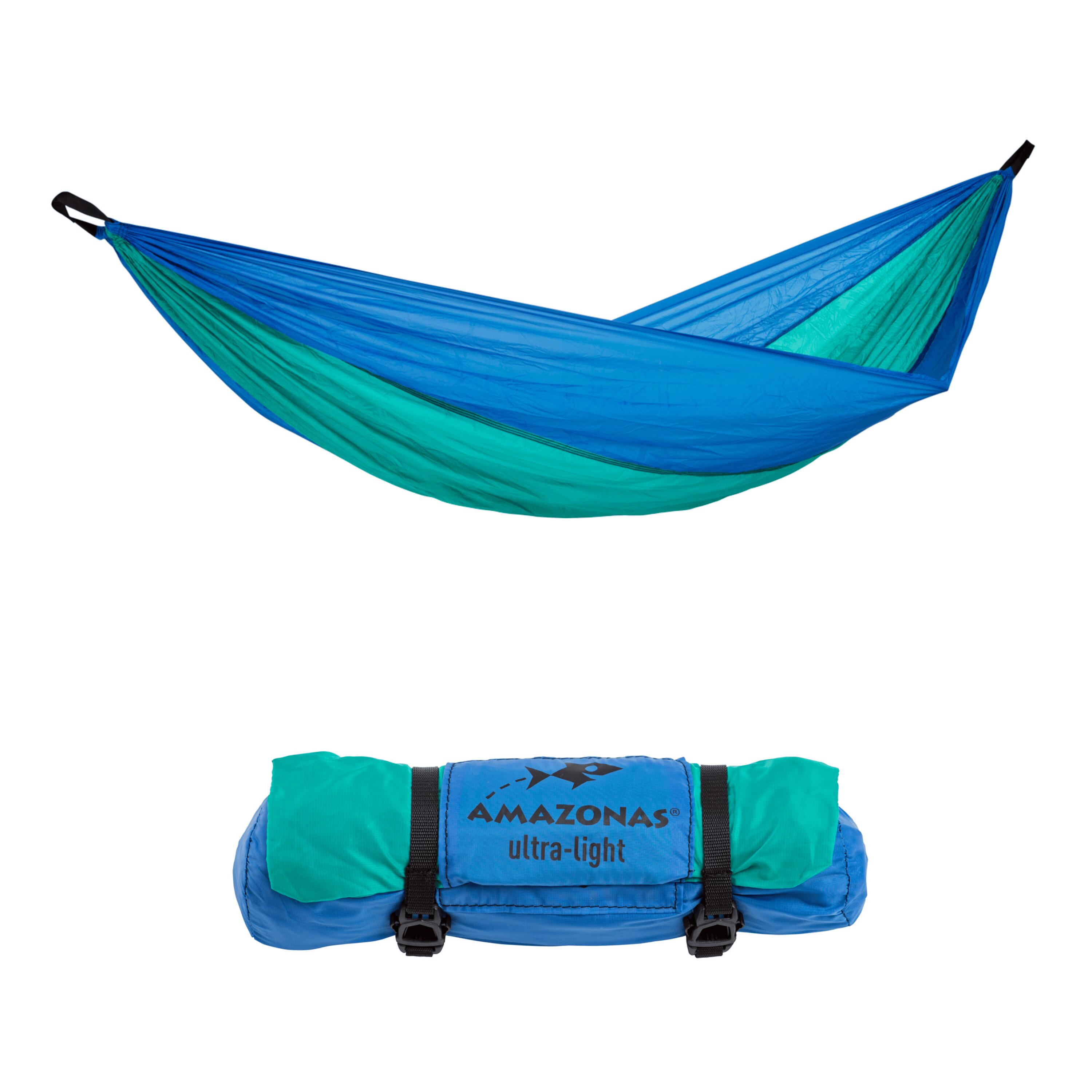 Cama de rede adventure hammock azul 180gramas - ultra leve
