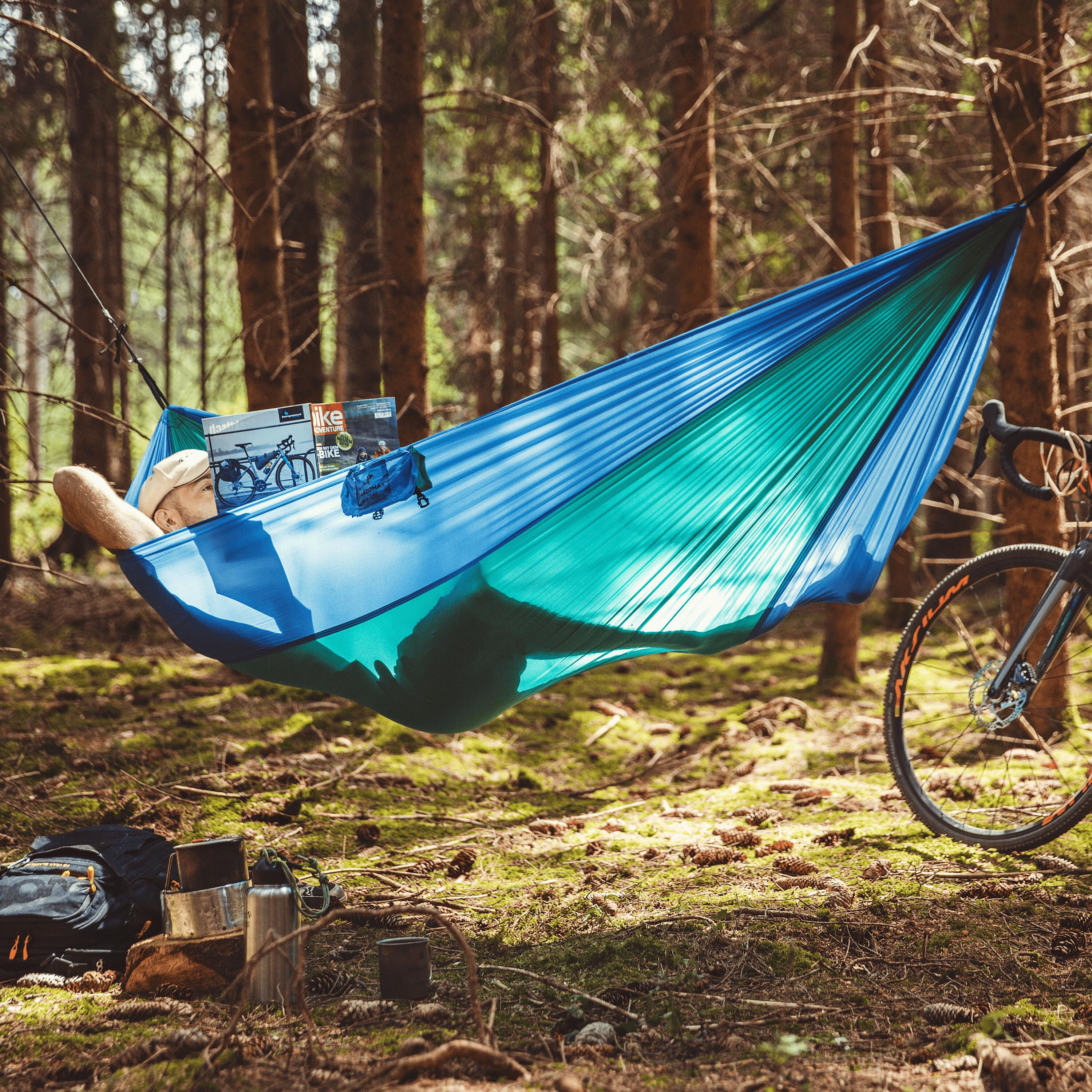 Cama de Rede Adventure Hammock azul 180gramas - Ultra Leve 4/5
