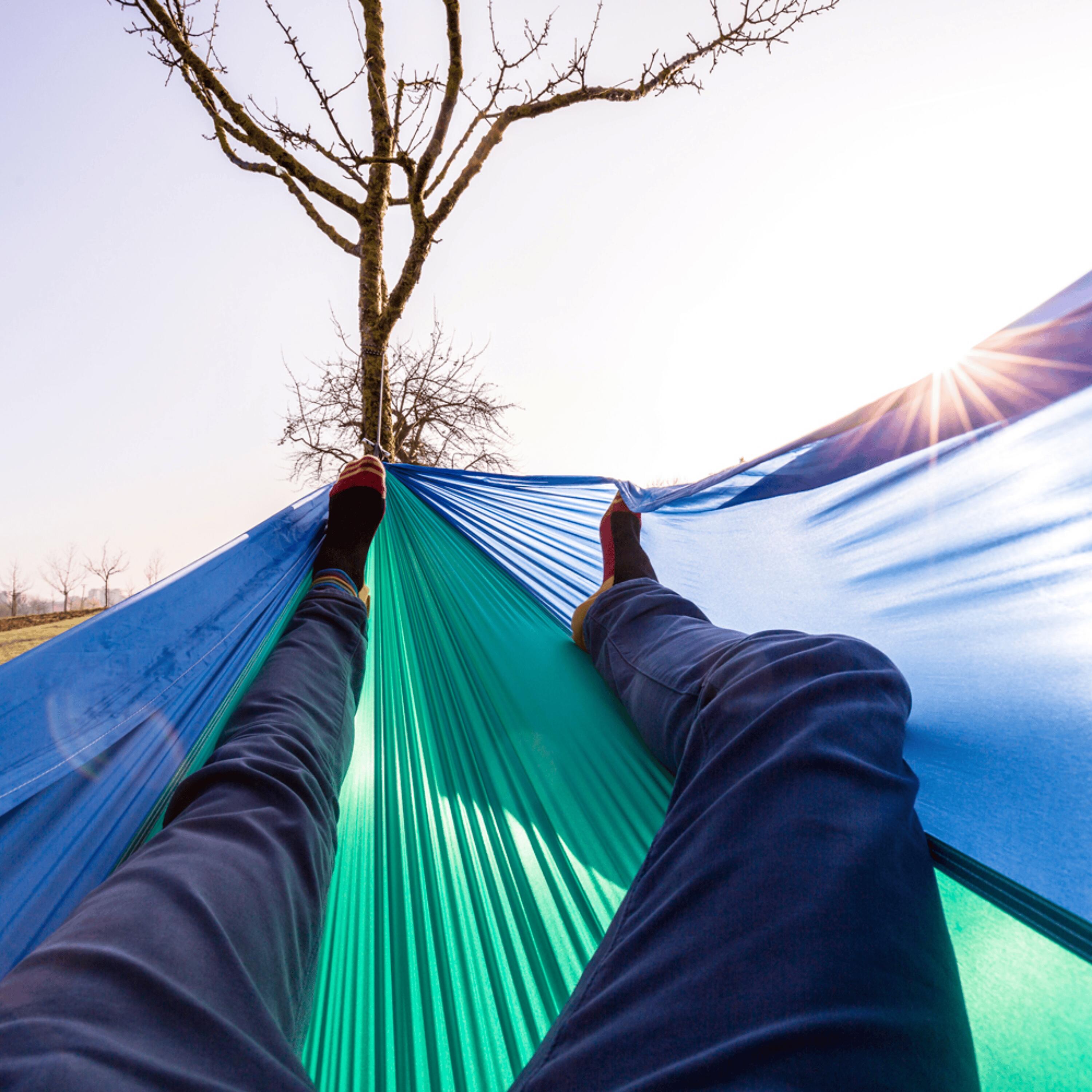 Cama de Rede Adventure Hammock azul 180gramas - Ultra Leve 2/5