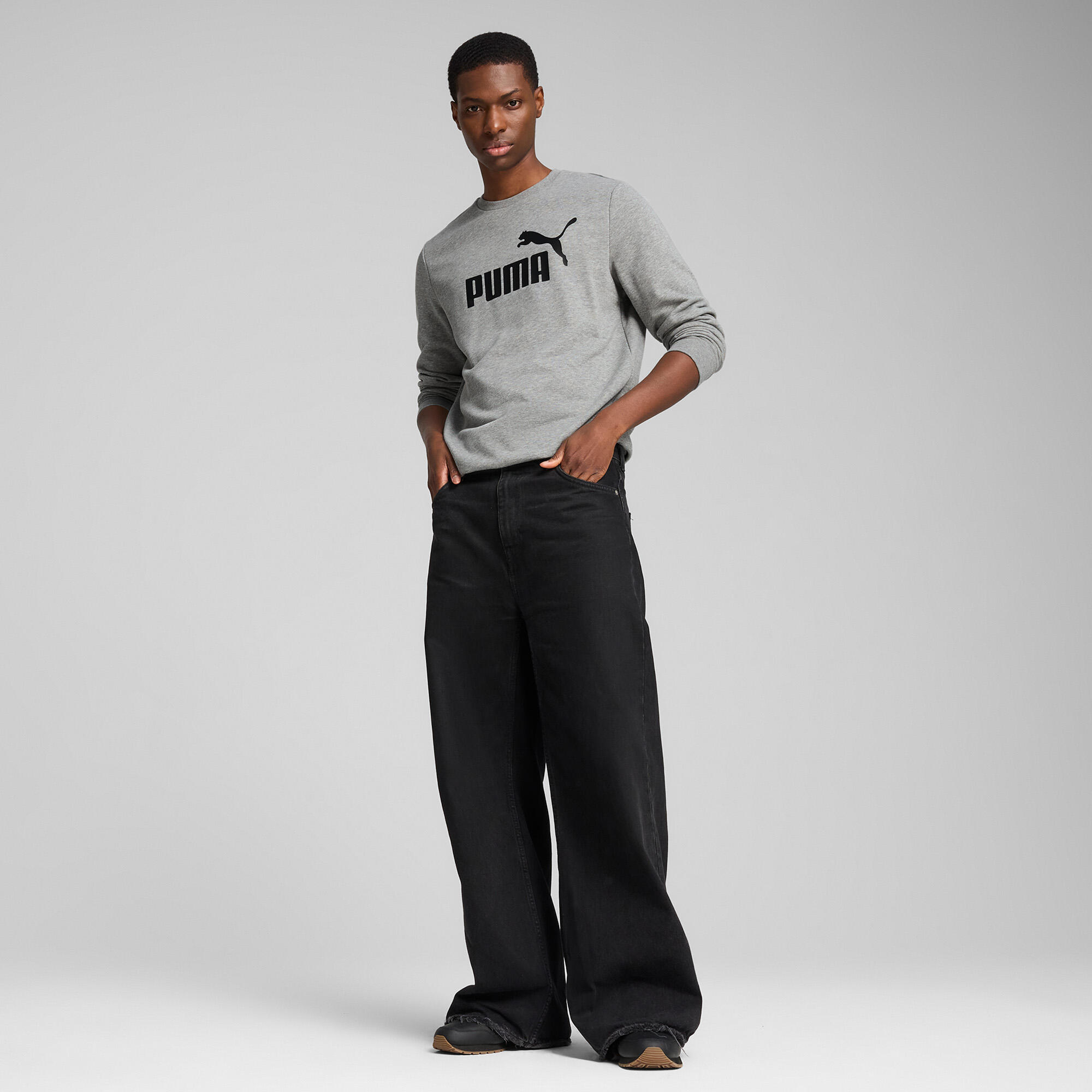 "Essentials No 1" Sweatshirt Rundhalsausschnitt für Herren Grau 5/13