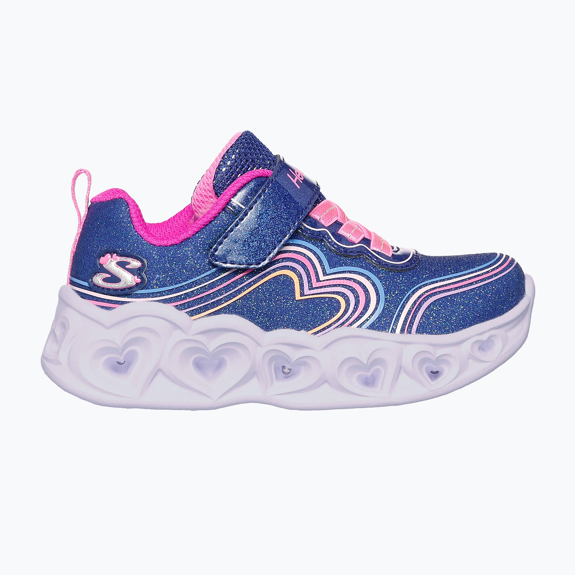 Pantofi pentru copii SKECHERS Heart s Retro Hearts cu ornamente din piele