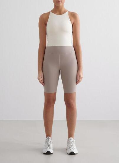 Femme Shorts Évacuation de l'humidité Résistant au Squat Beige Foncé