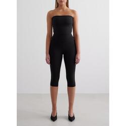 Femme Yoga Leggings Capri Évacuation de l'humidité Noir