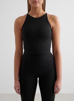 Dames yoga sportbeha met halterhals bralette zwart