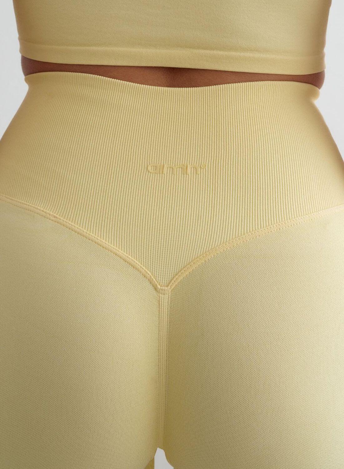 Femme Short Mini Sans Couture Jaune Clair 5/6