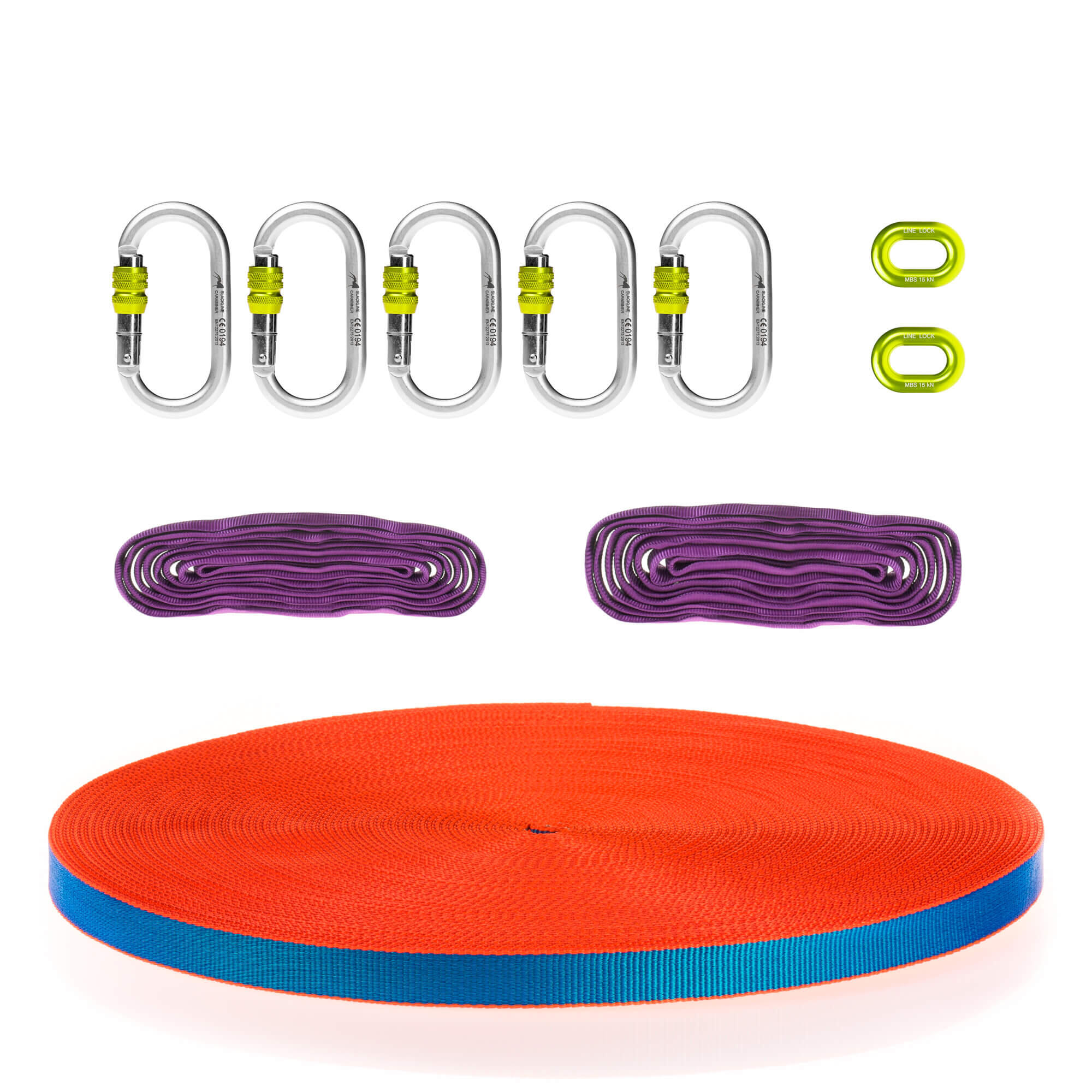 Longline slacklines kit primitive 50 m 4/7