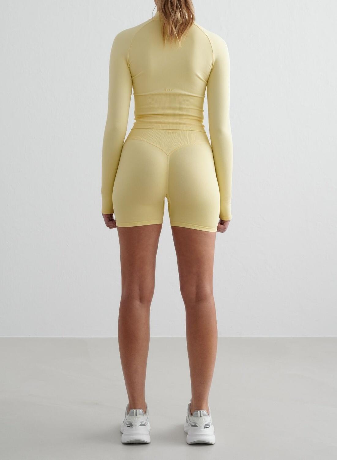 Femme Short Mini Sans Couture Jaune Clair 2/6