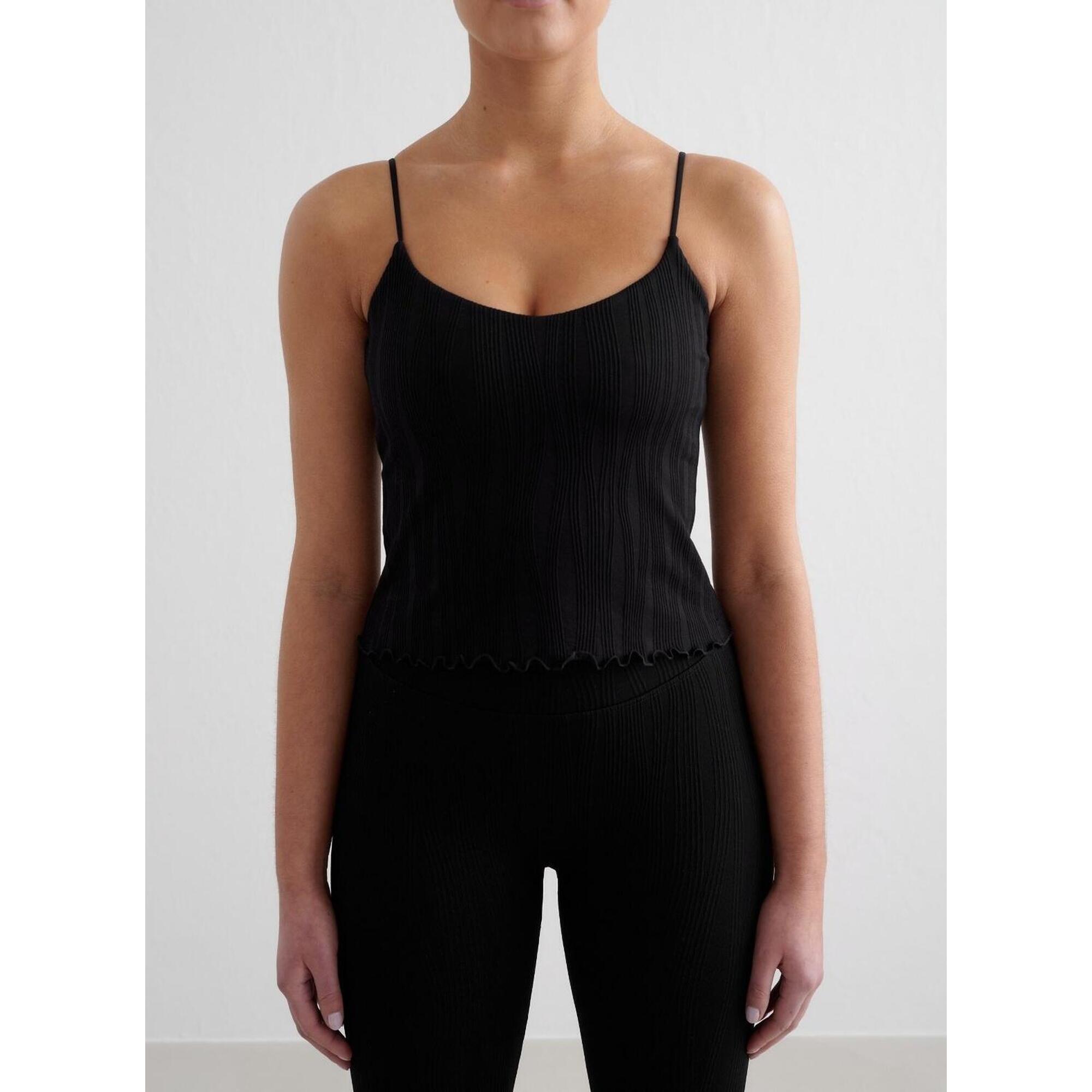 Aim'n - Femme Débardeur À Bretelles Texturé Évacuant L'Humidité Noir - Débardeur - Noir - 32 3xs - Decathlon