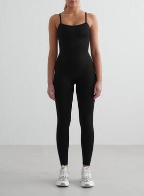 Dames bodysuit naadloos zwart
