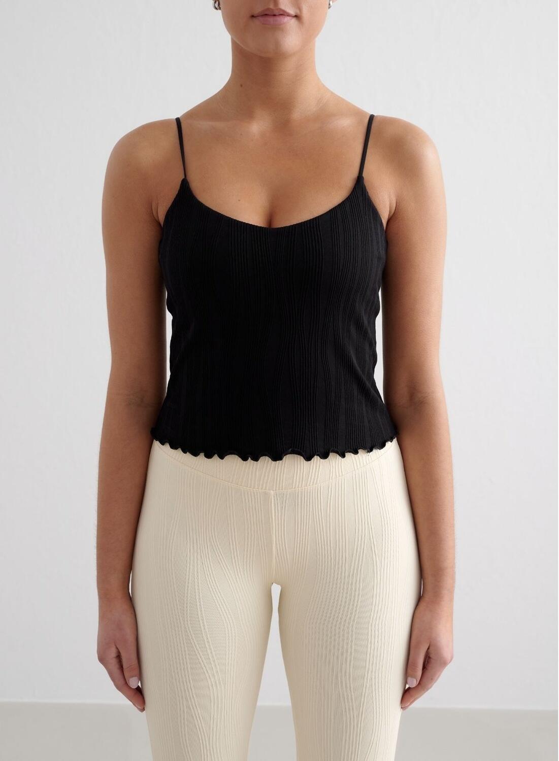 Femme Legging Évasé Taille Haute Sans Coutures Tulip Blanc Amande 5/7