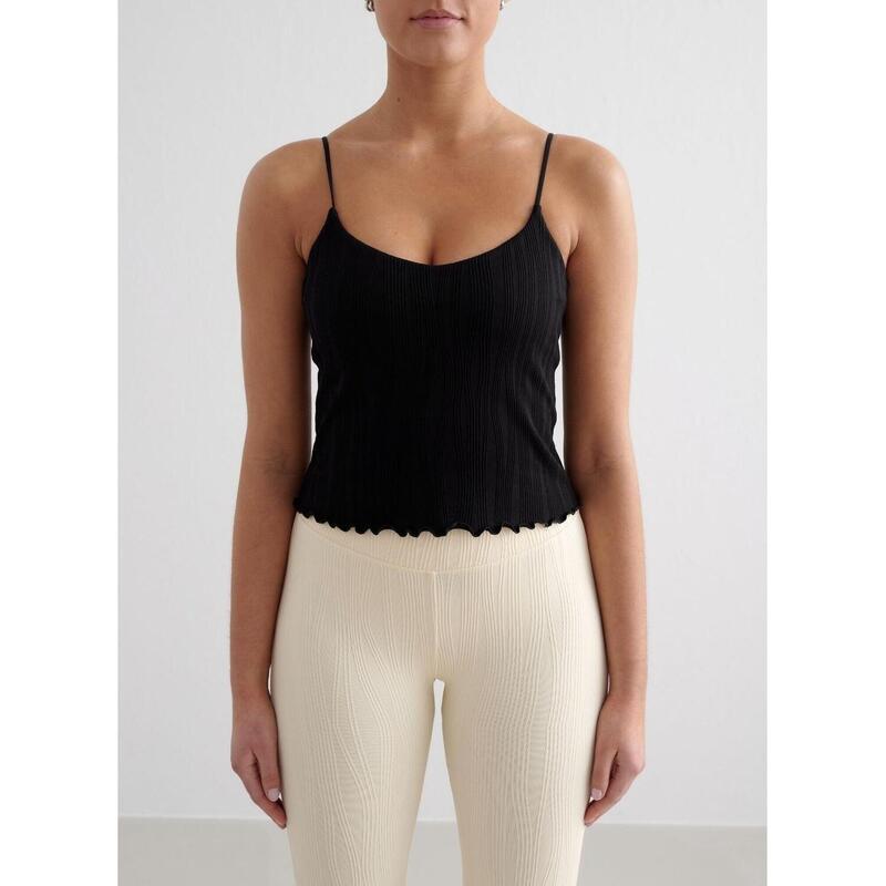 Femme Leggings Évasé Texturé Évacuant l'humidité Blanc d'Amande