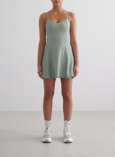 Donna Vestito Testurizzata Traspirante Turchese Chiaro