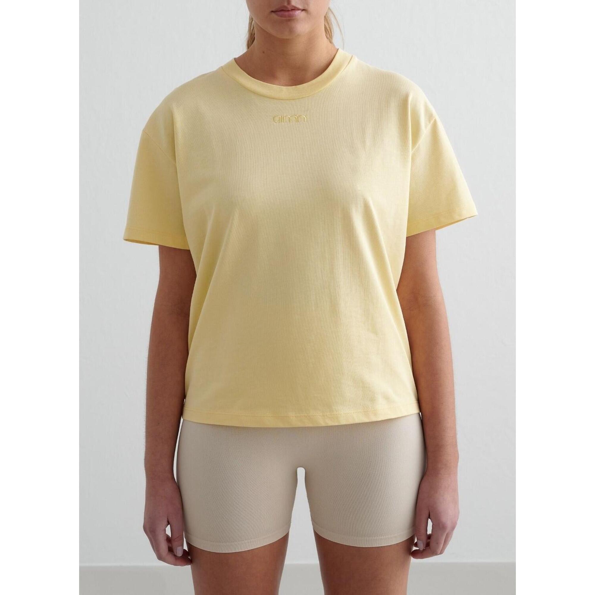Aim'n - Femme Ample De Yoga À Manches Courtes Jaune Clair - T-shirt Manches Courtes - Jaune - 32 3xs - Decathlon