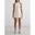Femme Tennis Robe Col Haut Évacuant l'humidité Amande Blanc