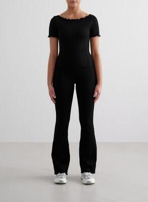 Damen Leggings mit Schlag Feuchtigkeitsableitend Mandel Weiß