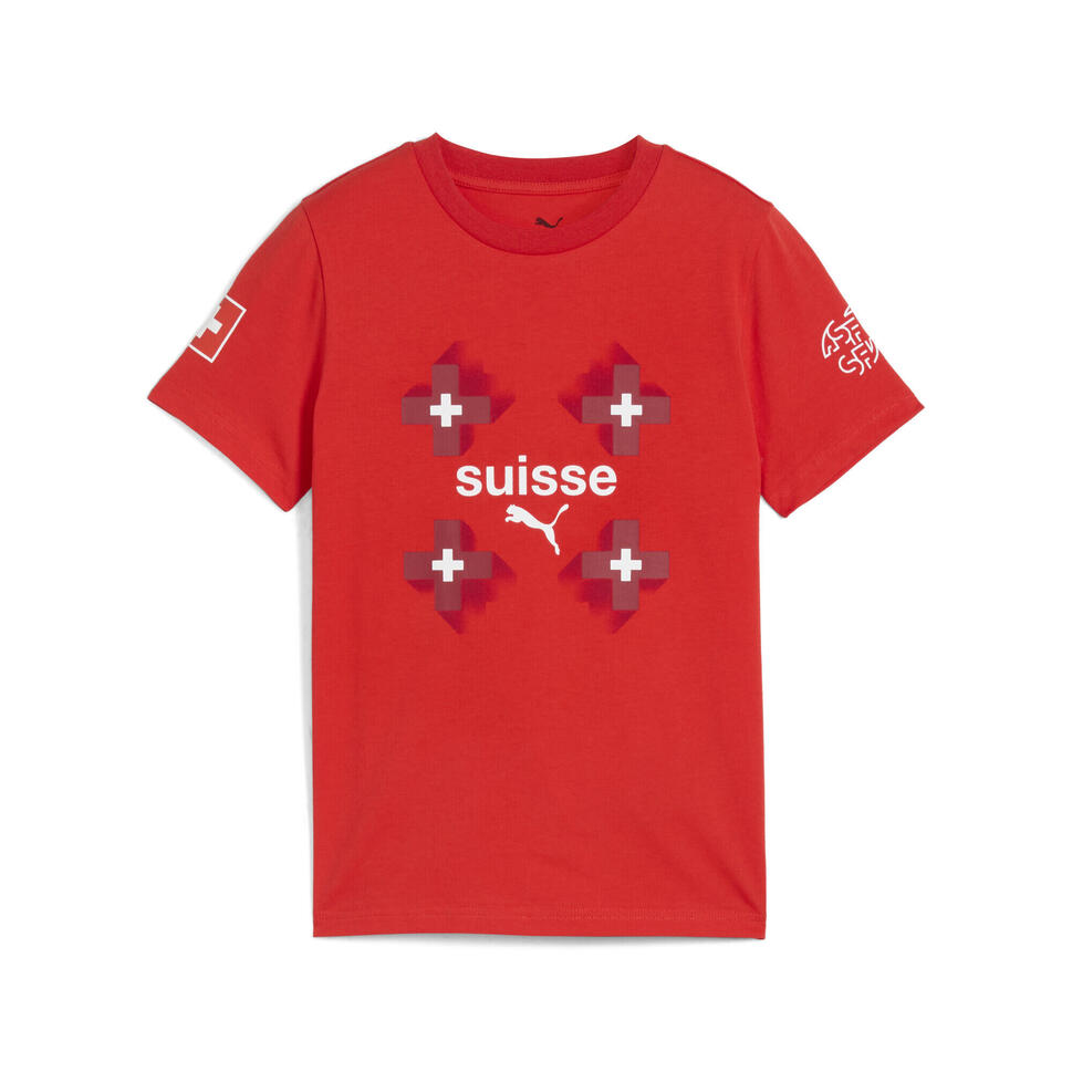 Młodzieżowa koszulka FtblCulture Szwajcaria PUMA Red White
