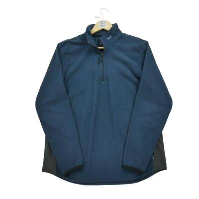 Tweedehands - heren fleece pullover marineblauw - als nieuw