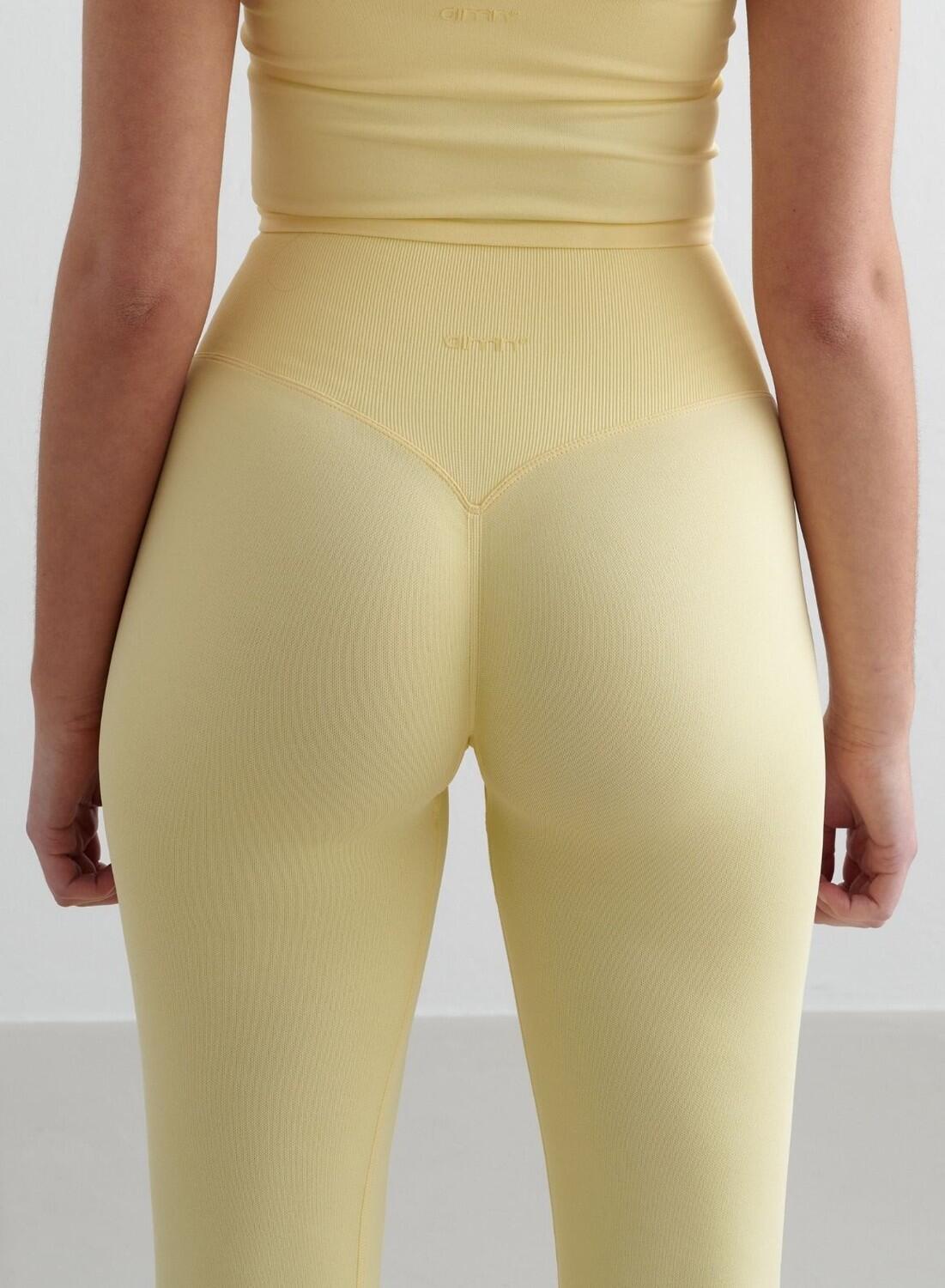Mujer Leggings Peite Sin Costura Amarillo Claro 4/6