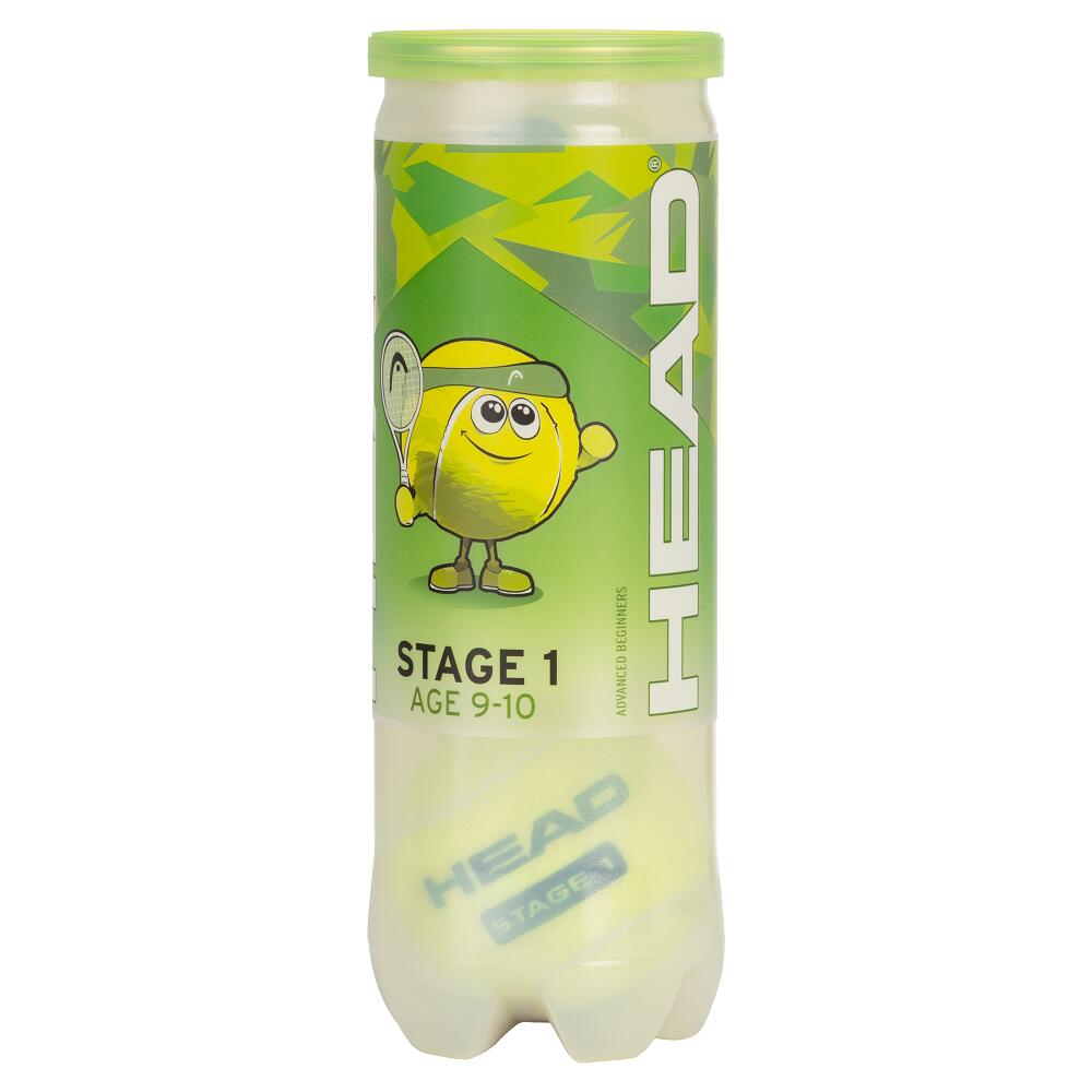 HEAD HEAD Stage 1 Green Tennis Balls - 3 Ball Tube