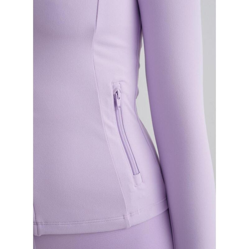 Femme Veste de Course avec Fermeture Éclair Lilas