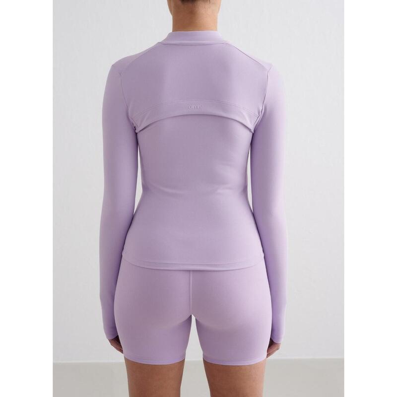 Femme Veste de Course avec Fermeture Éclair Lilas