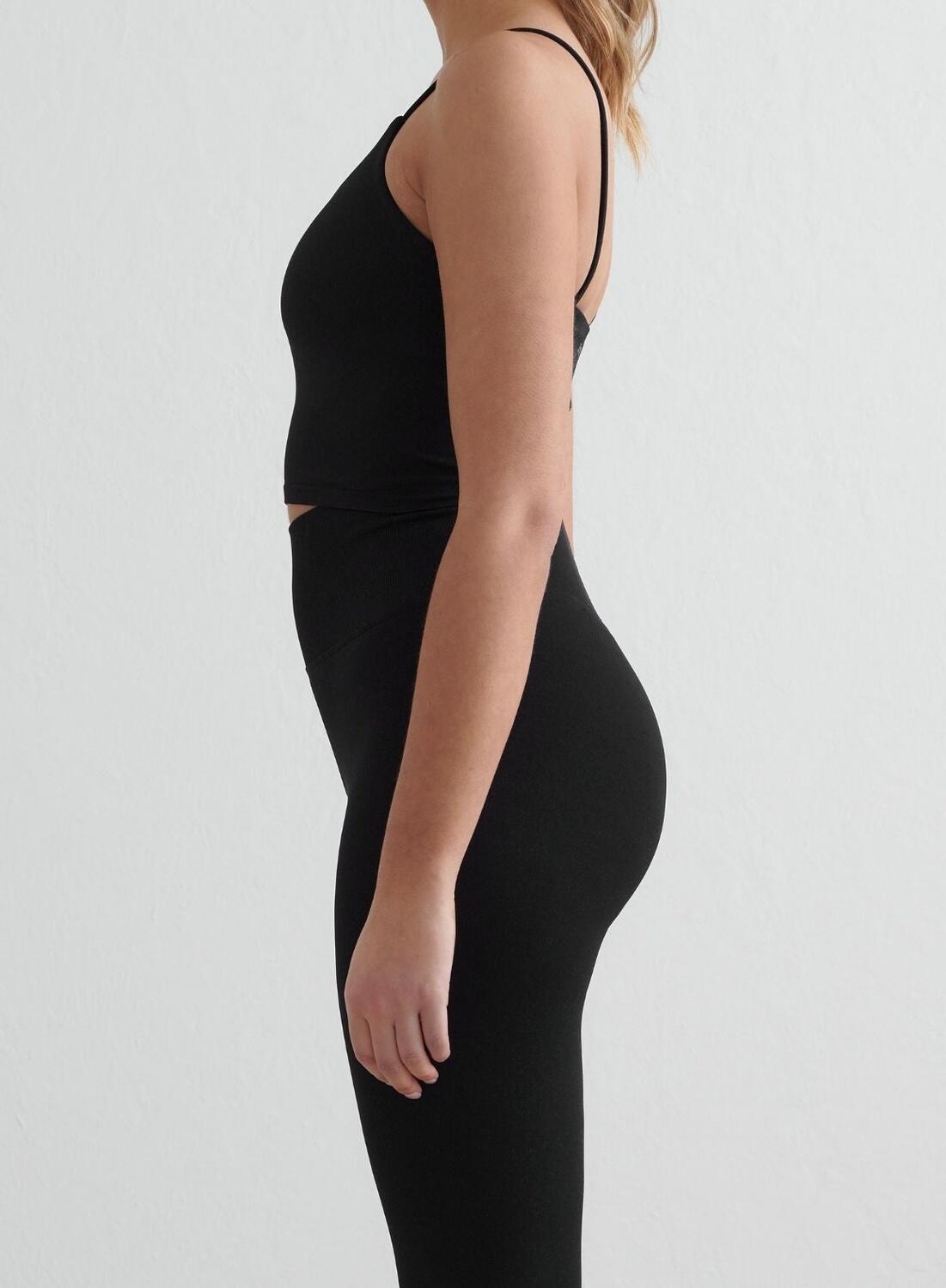Femme Débardeur à Bretelles Sans Couture Noir 6/6