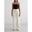 Femme Yoga Pantalon à Jambe Large Amandel Blanc
