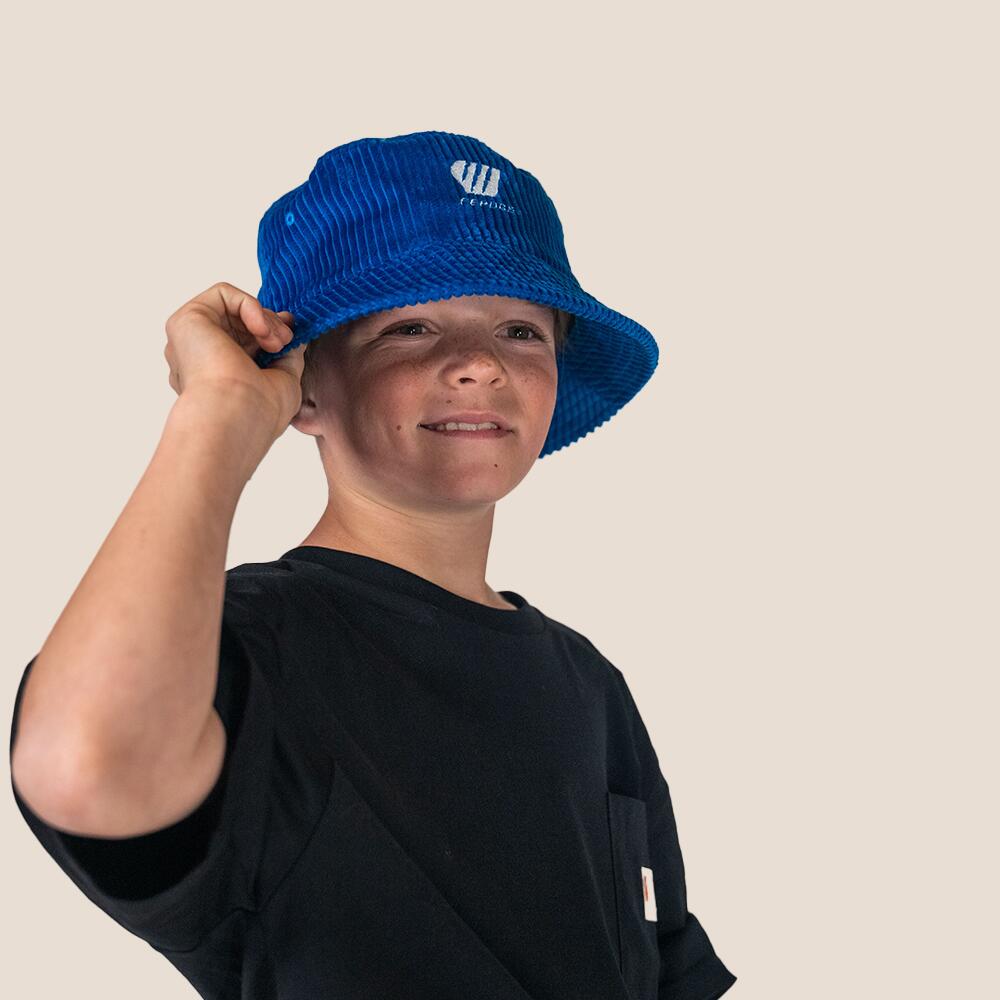 Sombrero estilo bucket de pana – Azul 2/3
