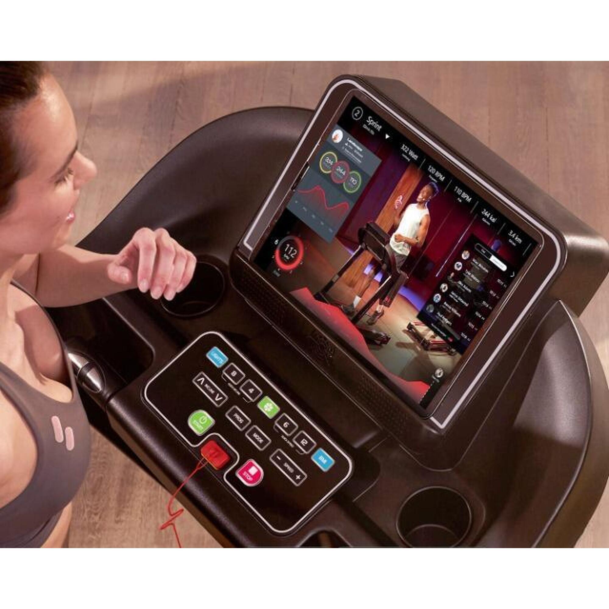SPORTSTECH Tapis De Course Pliable F37, Capteurs, 12 Programmes, 20 km/h, MP3