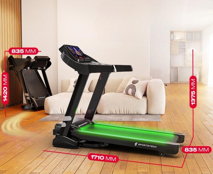 Sportstech Laufband F37s Profi | Premium App & Live Kurse | 20km/h | Klappbar 5/9