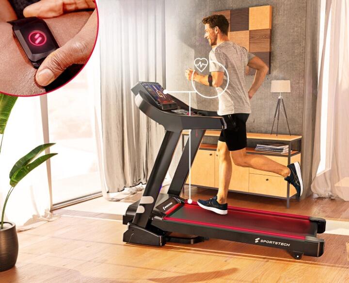 Sportstech Laufband F37s Profi | Premium App & Live Kurse | 20km/h | Klappbar 2/9