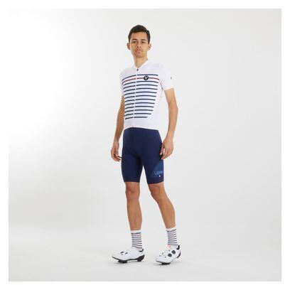 Maillot LeBram Ventoux Marinière Edición Limitada Manga Corta Blanco Azul Burdeo 7/7