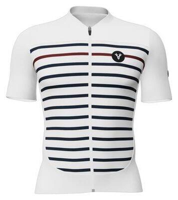 LeBram Ventoux Marinière Limited Edition Short Sleeves Jersey White Blue Bordeau