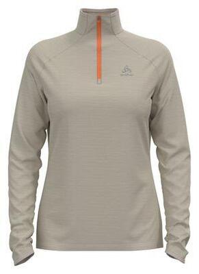 Odlo women's 1/2 zip run easy long sleeve jersey grey
