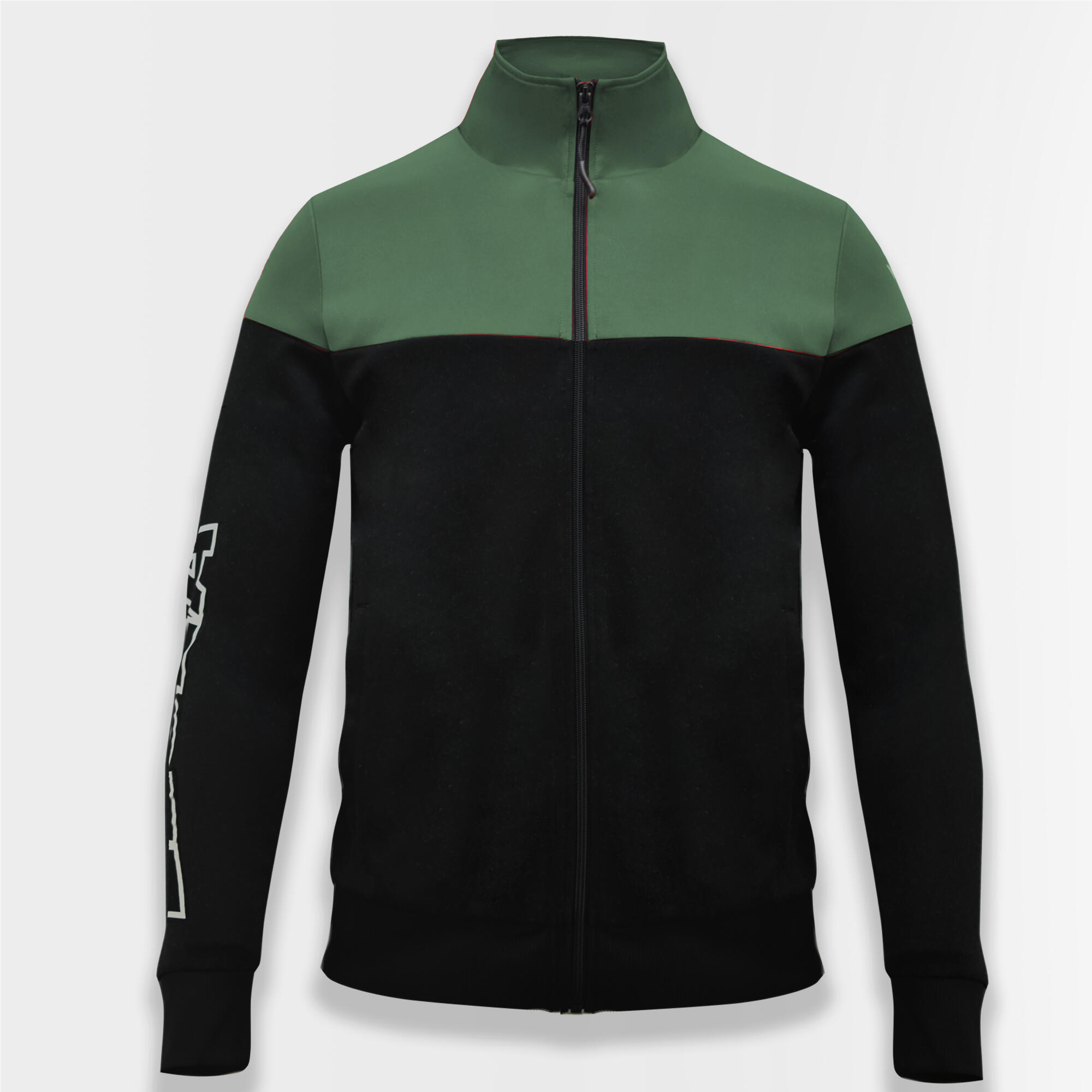 Sportjacke Oversize mit Reißverschluss ONTARIO schwarz grün 2/6