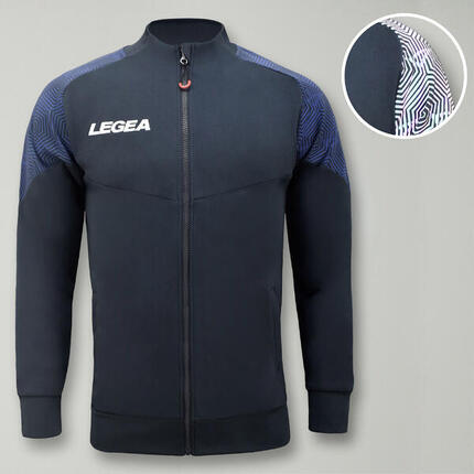 Damen Laufjacke Leicht Atmungsaktiv Blau-Pfirsich Neon