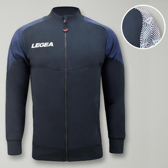 Damen Laufjacke Leicht Atmungsaktiv Blau-Pfirsich Neon