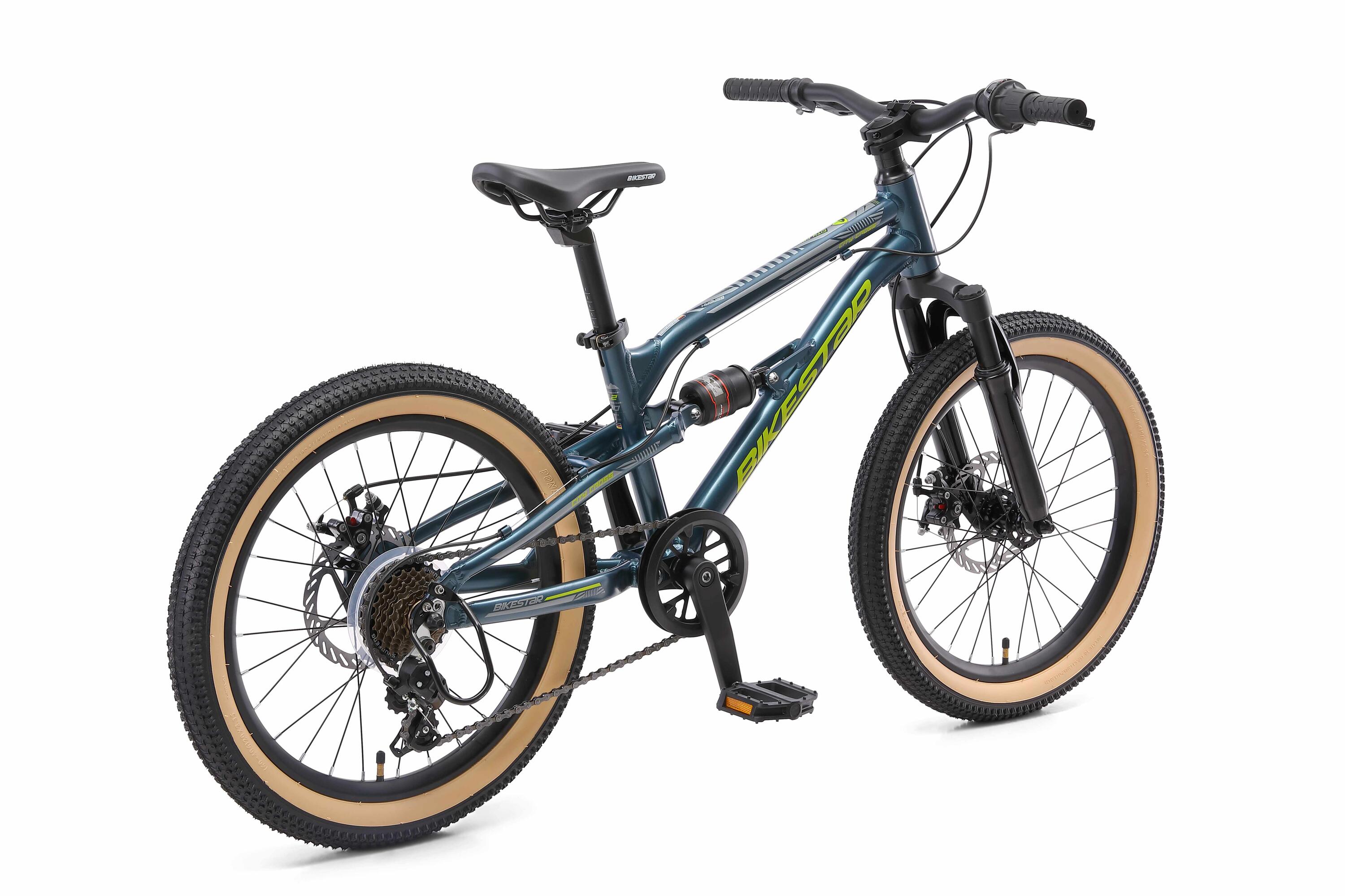 Bikestar kinderfiets MTB Fully 7speed 20inch petrol 6/7