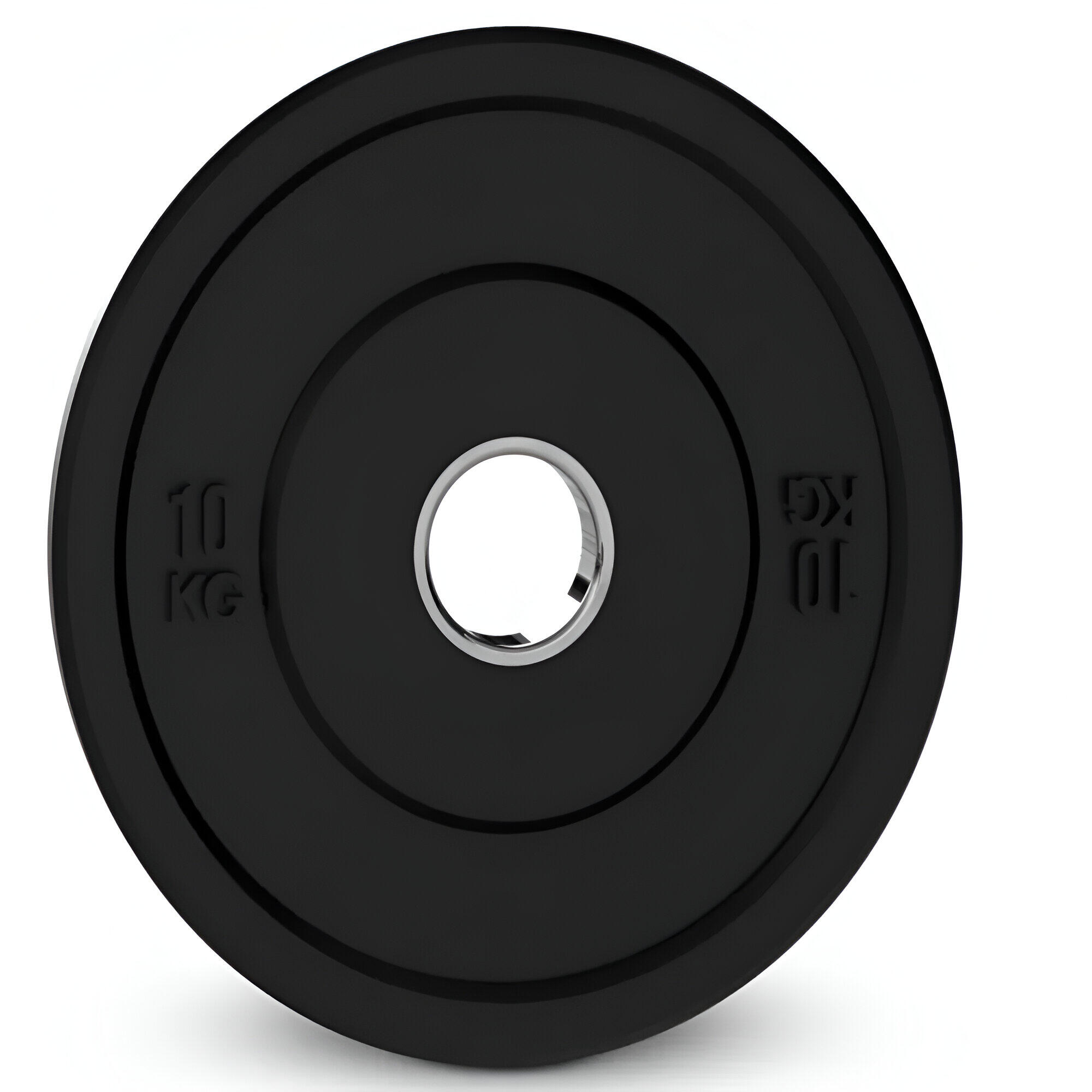 Disco olimpico Bumper 10 Kg y 50mm. Material Fitness. 1/2