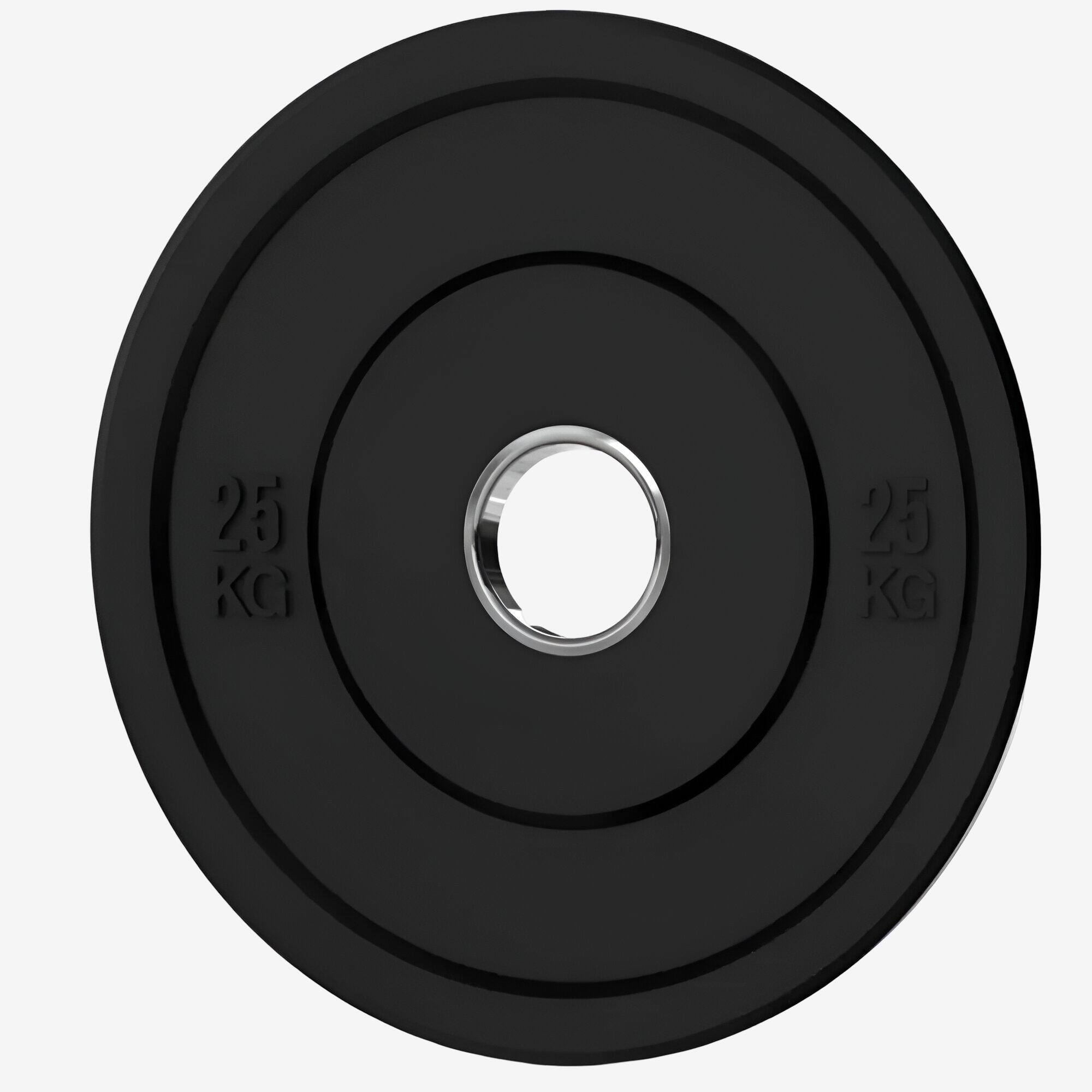 Disco olimpico Bumper 25 Kg y 50mm. Material Fitness. 2/2