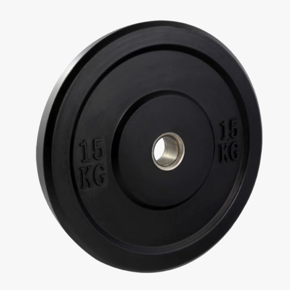 Disco olimpico Bumper 15 Kg y 50mm. Material Fitness. 2/2