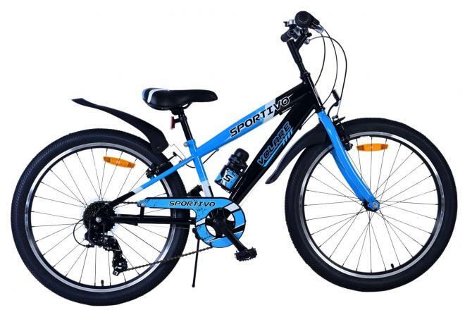 VOLARE BICYCLES Volare Sportivo Kinderfiets 24 Inch - 7 Versnellingen - Zwart Blauw