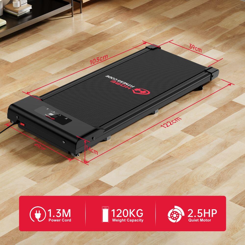 Compact Under-Desk Treadmill,10KPH, 2.5HP Motor, LED Display 5/7