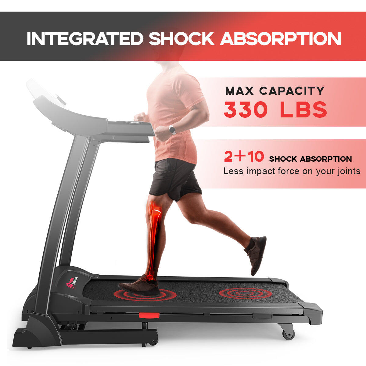 Folding Treadmill 3.0HP, 1–16KM/H, 15% Incline,App Compatible 6/7