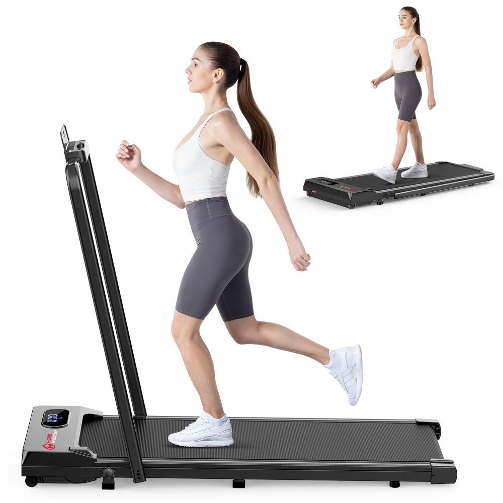2-in-1 Folding Treadmill with LED Display, 1–6KM/H Speed Range 2/7
