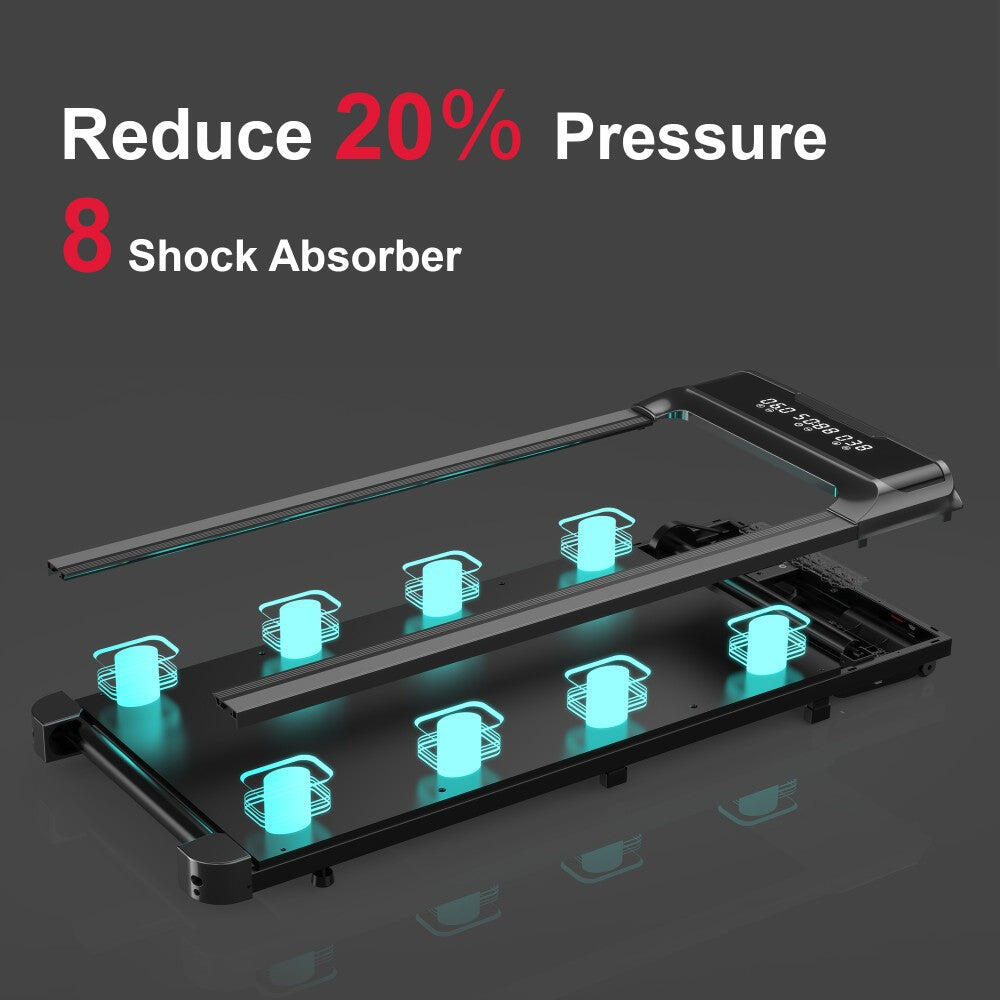 Quiet Under Desk Walking Treadmill,2.5HP, 10KPH, LED Display 5/7